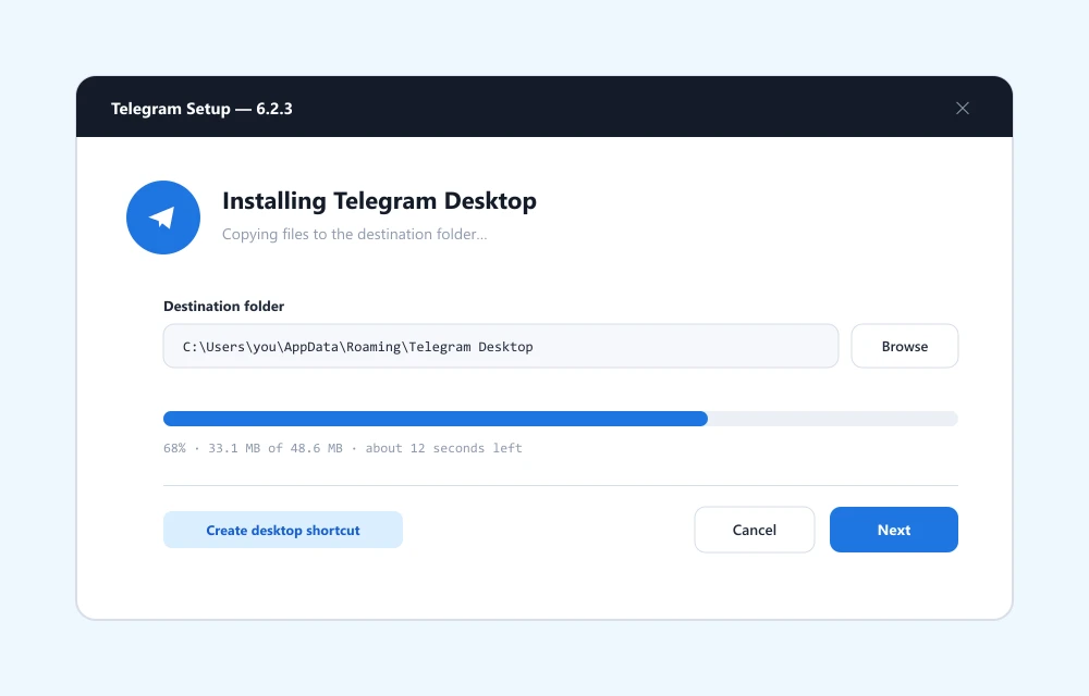 Telegram Desktop installazione su Windows guida in italiano